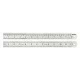 Liquidraw Roestvrijstalen liniaal voor snijden, snijden, naaien, met metrische en imperiale meting, voor ingenieurs en architecten (15 cm / 20 cm / 30 cm / 60 cm / 1 m) 30 cm