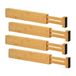 Wintem - Set van 4 ladeverdelers van bamboe, verstelbaar van 43-56 cm