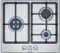 Bosch Serie 4 PGC6B5B90 - 60cm Gas Hob - Stainless Steel - 3 Zones