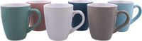 Bormioli Rocco Koffiekopjes set van 6 - 15cl - Pastel - Aardewerk - Roze - Donker Blauw - Licht Blauw - Wit - Grijs - Groen - Texlux NL