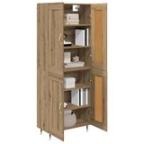 vidaXL Hoge kast Artisan-eikenhout, 69,5 x 34 x 90 cm, houtvezel