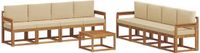vidaXL - Acacia Hout Bank Loungeset - 8 Zitplekken - Natuurlijk en Beige