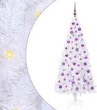 vidaXL Kunstkerstboom met 300 LED Wit 180 cm PVC en Staal