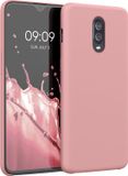 kwmobile telefoonhoesje geschikt voor OnePlus 6T - Hoesje met siliconen coating - Smartphone case in winter roze