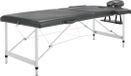 vidaXL Massagetafel met 2 zones 186x68 cm aluminium frame antraciet