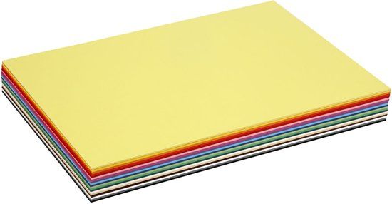 Colortime Gekleurd karton - A3 - 180 gr - 300 vellen - Diverse kleuren