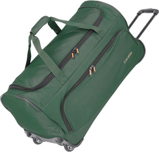 travelite Reistas met wielen / Weekendtas - 71 x 35 x 35 cm - 89 Liter Basics - Groen