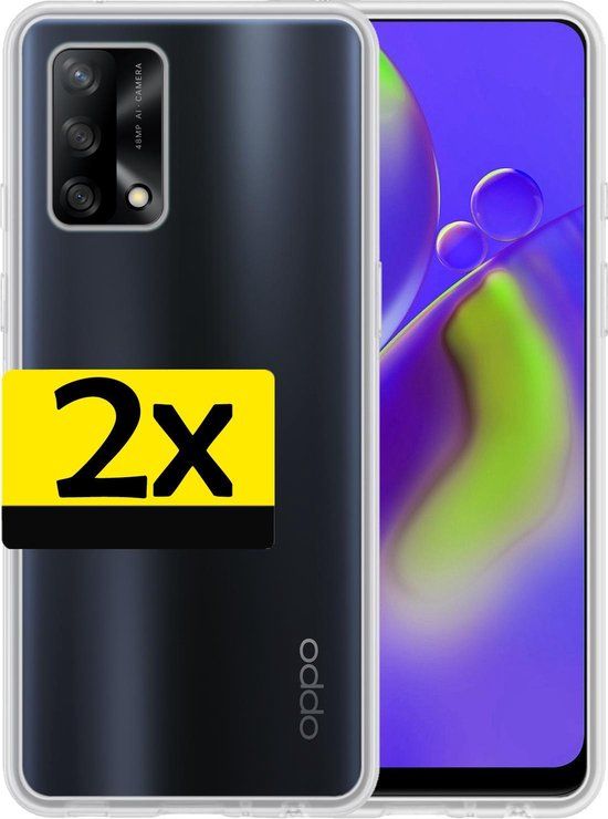 2x Hoesje voor OPPO A74 4G - Siliconen - Transparant