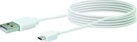 Schwaiger USB 2.0 Kabel A -> Micro B Ste/Ste 2,0m wit