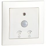 VEMER VE791101 SENS IR DUO-INT bewegingsmelder voor binnen, infrarood bewegingssensor, installatie op inbouwbox, rond, 2 modules, wit
