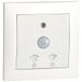 VEMER VE791101 SENS IR DUO-INT bewegingsmelder voor binnen, infrarood bewegingssensor, installatie op inbouwbox, rond, 2 modules, wit