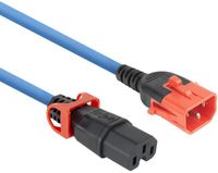 ACT Netsnoer C14 IEC Lock+ Dual Locking - C15 IEC Lock+ blauw 1 m, PC3870 PL0071