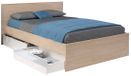 Vente-unique Bedframe hout natuurlijk licht, wit 140 x 190 cm