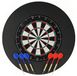 SPORTNOW Dartbord met beschermingsring - Sisal dartbord, dartboard, dartset - Zwart en wit