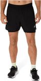 Asics Core 2-n-1 5 Inch Short Heren Zwart S