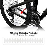 4R Quattroerre.it 16851 Zelfklevende Kettingsteller Neushoorn voor fiets, transparant, 30 x 3,5 cm