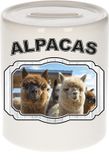 Bellatio Decorations Shoppartners Bv Dieren liefhebber alpaca spaarpot 9 cm jongens en meisjes - keramiek - Cadeau spaarpotten alpacas liefhebber