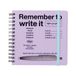 MARK'S Day's Notitieboek, vierkant, paars, 12,8 x 12,8 cm, 5 mm gestippeld, 70 pagina's, compact, met penhouder en elastiek voor kantoor, studie
