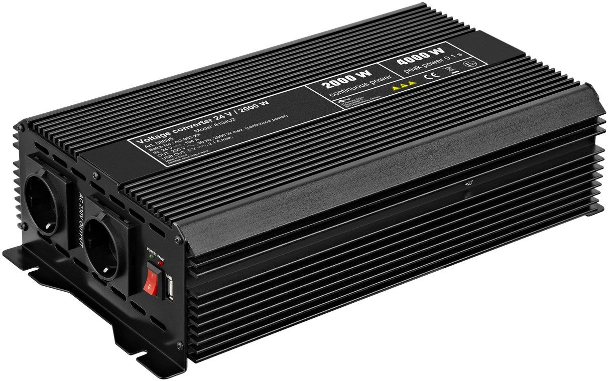 Goobay 58895 - 2000W Universal Power Inverter - Black