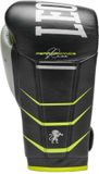 Leone1947 Revo Fluo Leer Kunstmatige Bokshandschoenen Zwart 16 oz