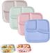 Panneaux de menu, 4 pièces, avec trois compartiments - vert, rose, bleu, beige