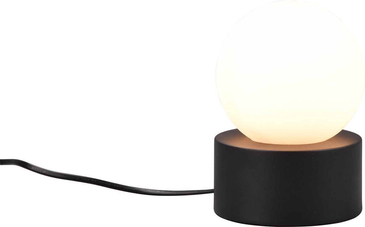 Reality Tafellamp COUNTESS 1x E14 Zwart - Glas - Zwart
