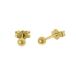 Lucardi Dames Oorbellen bol goldplated 3mm