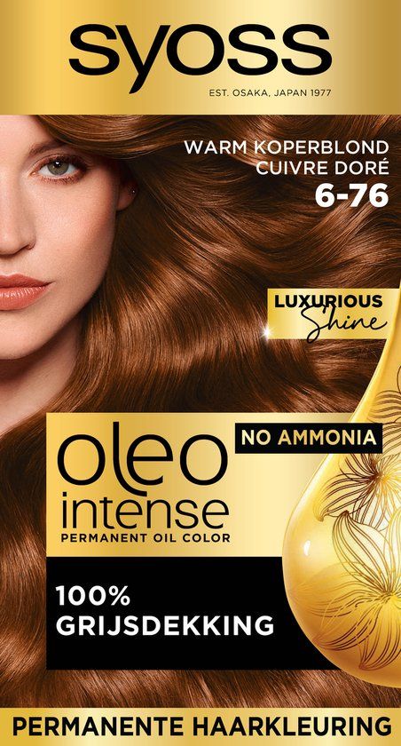 SYOSS Oleo Intense 6-76 Warm Koperblond - Permanente Haarkleuring - 1 stuk
