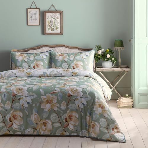 Appletree Appletree Heritage - Eleanor - 100% katoenen dekbedovertrekset - Super-kingsize bedmaat in groen