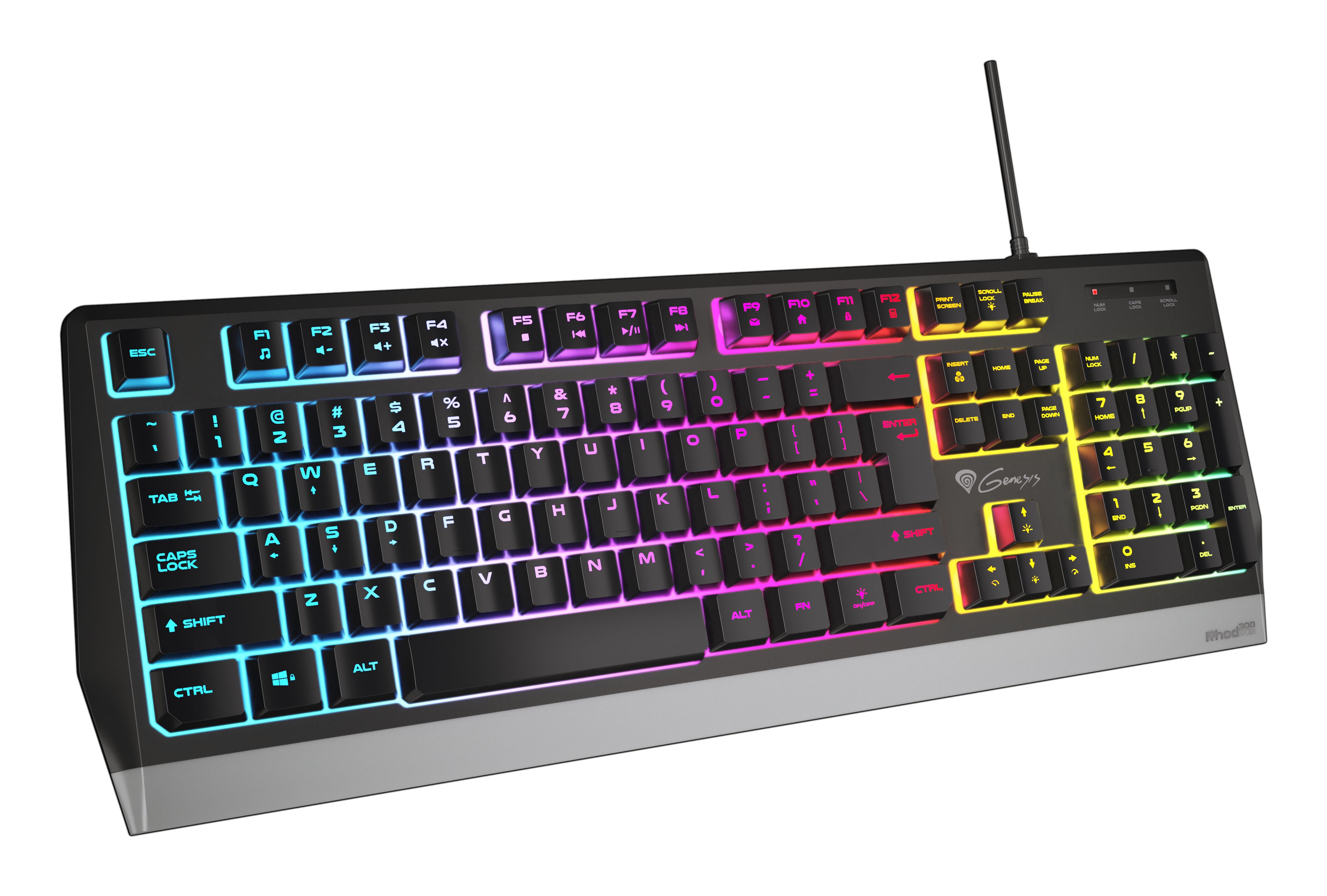Genesis RHOD 300 RGB Gaming Keyboard - QWERTY - Black