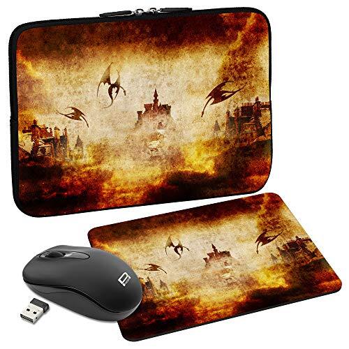 Pedea Design Tablet PC hoes 10,1 inch + Maus und Mauspad dragon s castle