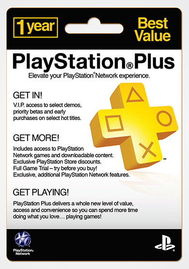 1 year best sale ps plus card