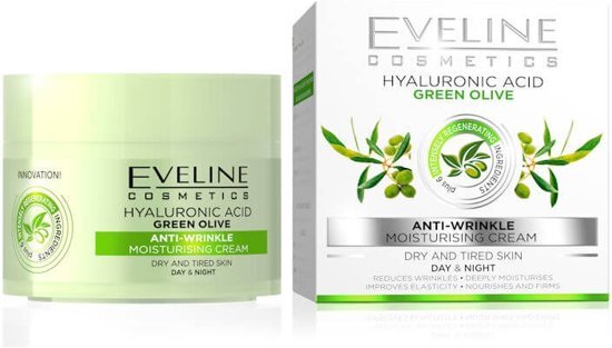 Eveline Cosmetics Green Olive Anti-Wrinkle Moisturising Cream Day & Night 50ml