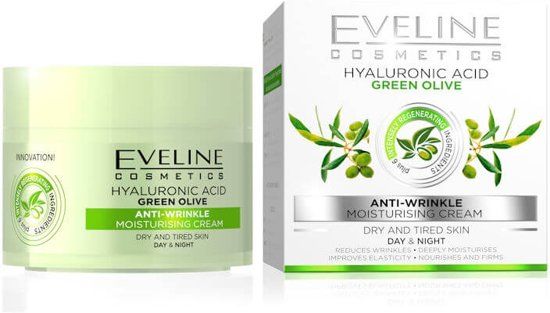 Eveline Cosmetics Green Olive Anti-Wrinkle Moisturising Cream Day & Night 50ml