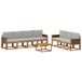 vidaXL Ensemble de canapés d'extérieur 7 pc Naturel et gris clair