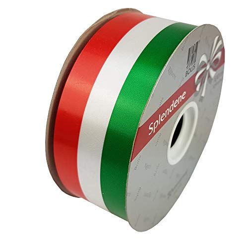 Bolis Italië Tricolour Lint 50 mm x 100 m, Groen, Wit en Rood