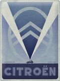 Nostalgic Art Merchandising Wandbord - Citroën 2CV Logo Blue