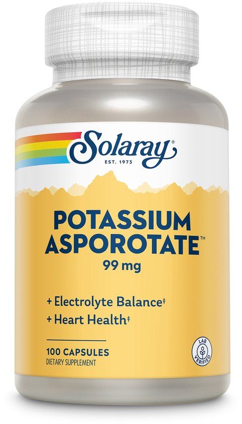 Solaray Kalium Asporotat 99 mg(Potassium) - 100 capsules