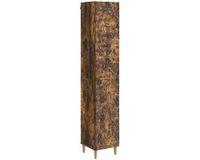 vidaXL Kast - Set - 2 st - Gerookt eiken - Bewerkt hout