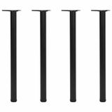 vidaXL Tafelpoten in hoogte verstelbaar zwart 870 mm (4 stuks)