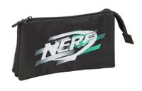 Safta Nerf Game Etui voor kinderen, ideaal voor kinderen op schoolleeftijd, comfortabel en veelzijdig, kwaliteit en duurzaamheid, 22 x 3 x 12 cm, Zwart, M, Casual