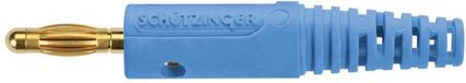 Schützinger Veerkorfstekker Stift-Ø: 4 mm Bleu 1 pièce(s)