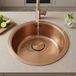 Pure.Sink Spoelbak 37 cm koper vlak, onderbouw en opbouw PRN38-62