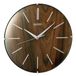 Seiko Wandklok van hout, donkerbruin