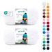 Gründl Funny uni Laine chenille 2 pelotes 100 g, Blanc