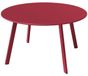 Table basse ronde - 70 x 70 cm - Rouge - Intérieur et extérieur - Acier, 23 kg - Pour salon et terrasse