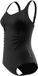 Speedo Shirred Swimsuit Dames - Badpak Dames met Uitneembare Cups - Zwempak Dames met Plooien - Badpak Dames met Verstelbare Bandjes - Zwart - 42