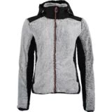 Peak Mountain Dames gebreide hoodie met rits in twee materialen