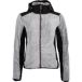 Peak Mountain Dames gebreide hoodie met rits in twee materialen