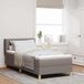 Maison Exclusive - Lit boxspring avec tête de lit, couleur taupe, 200 x 90 cm, rembourré